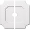 Ekena Millwork Locke Architectural Grade PVC Contemporary Ceiling Medallion, Two Piece, 22"OD x 3"ID x 13"C x 1"P CMP22LE2-03000 - alternate 1